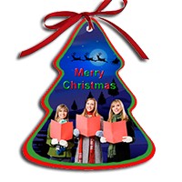 Load image into Gallery viewer, 2 sided aluminum Tree ornament