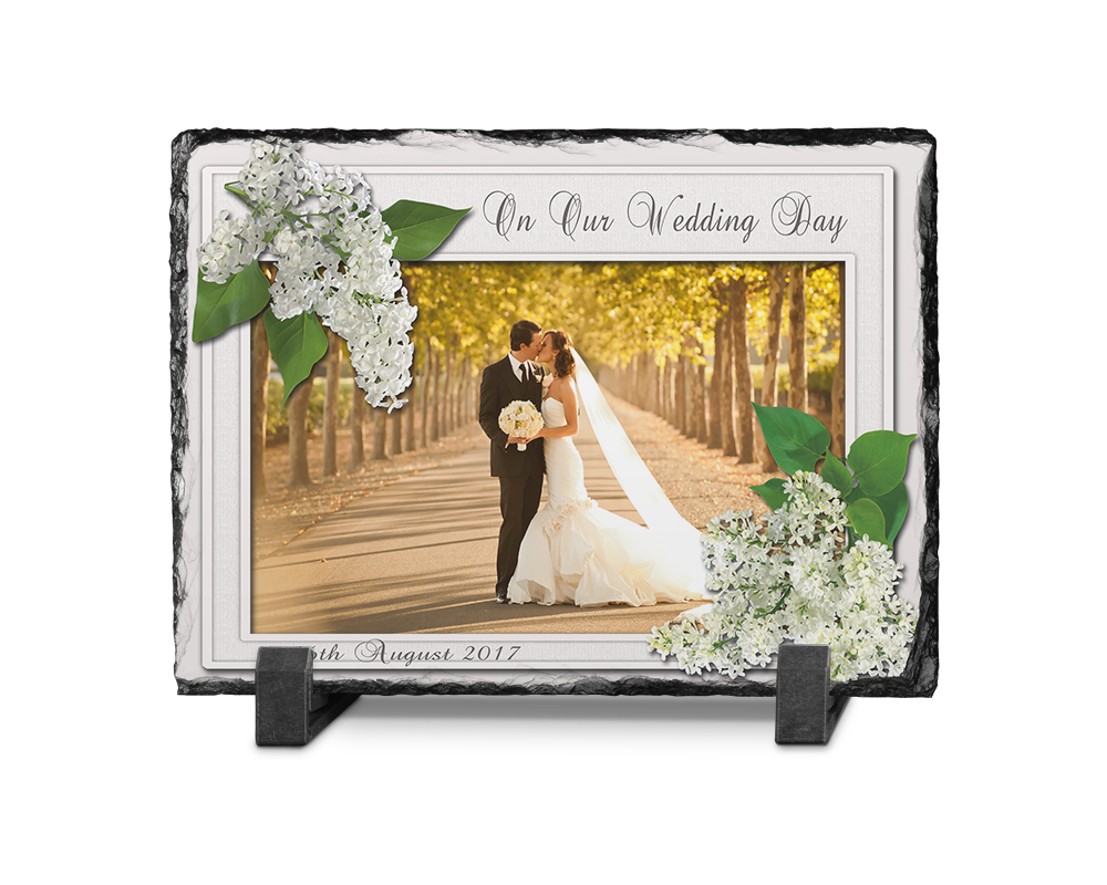 Wedding Photo Slate Rectangle Design 5